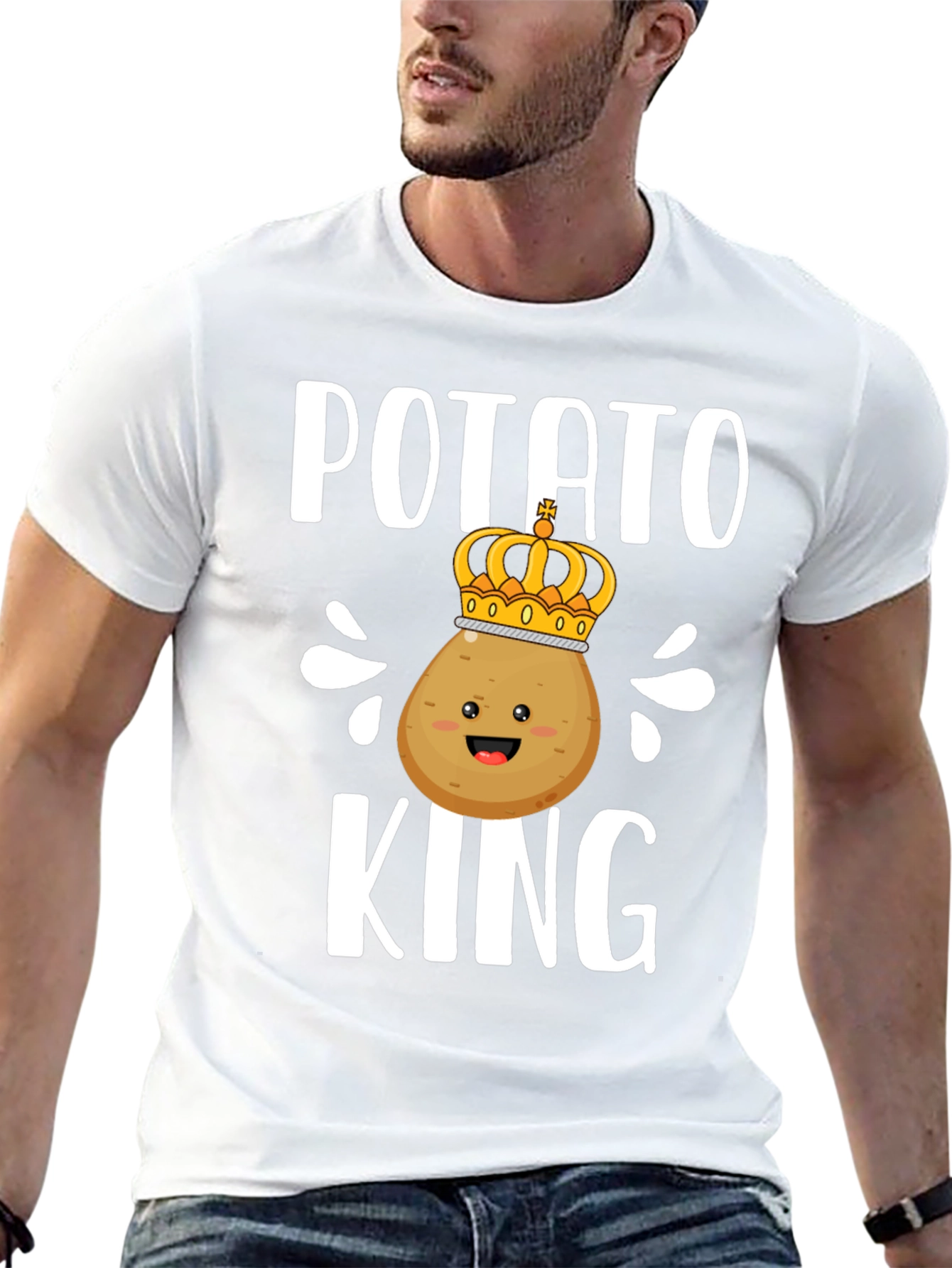 Potato King T-Shirt - Funny Cartoon Food Tee