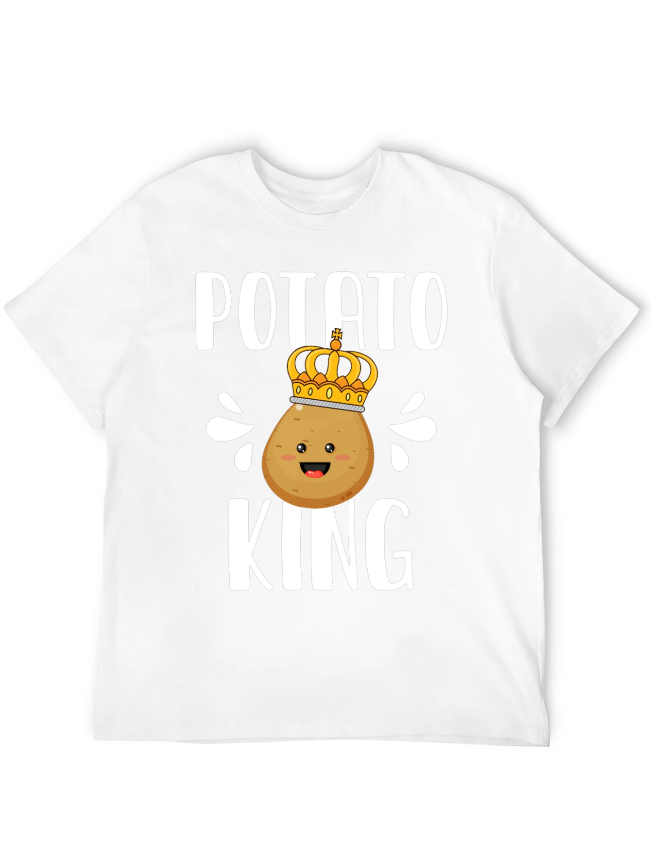 Potato King T-Shirt - Funny Cartoon Food Tee