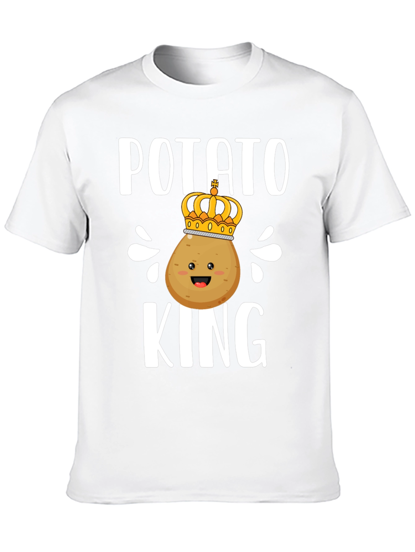 Potato King T-Shirt - Funny Cartoon Food Tee