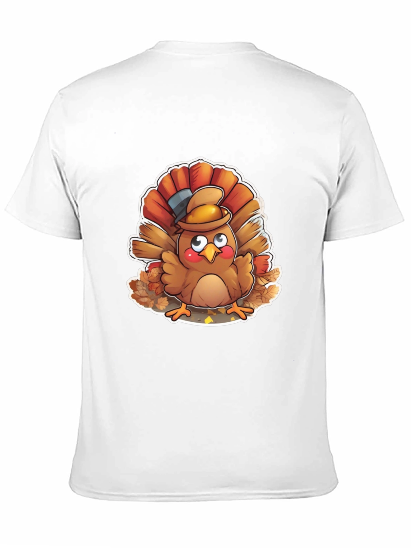 Thanksgiving Turkey Cartoon Graphic T-Shirt