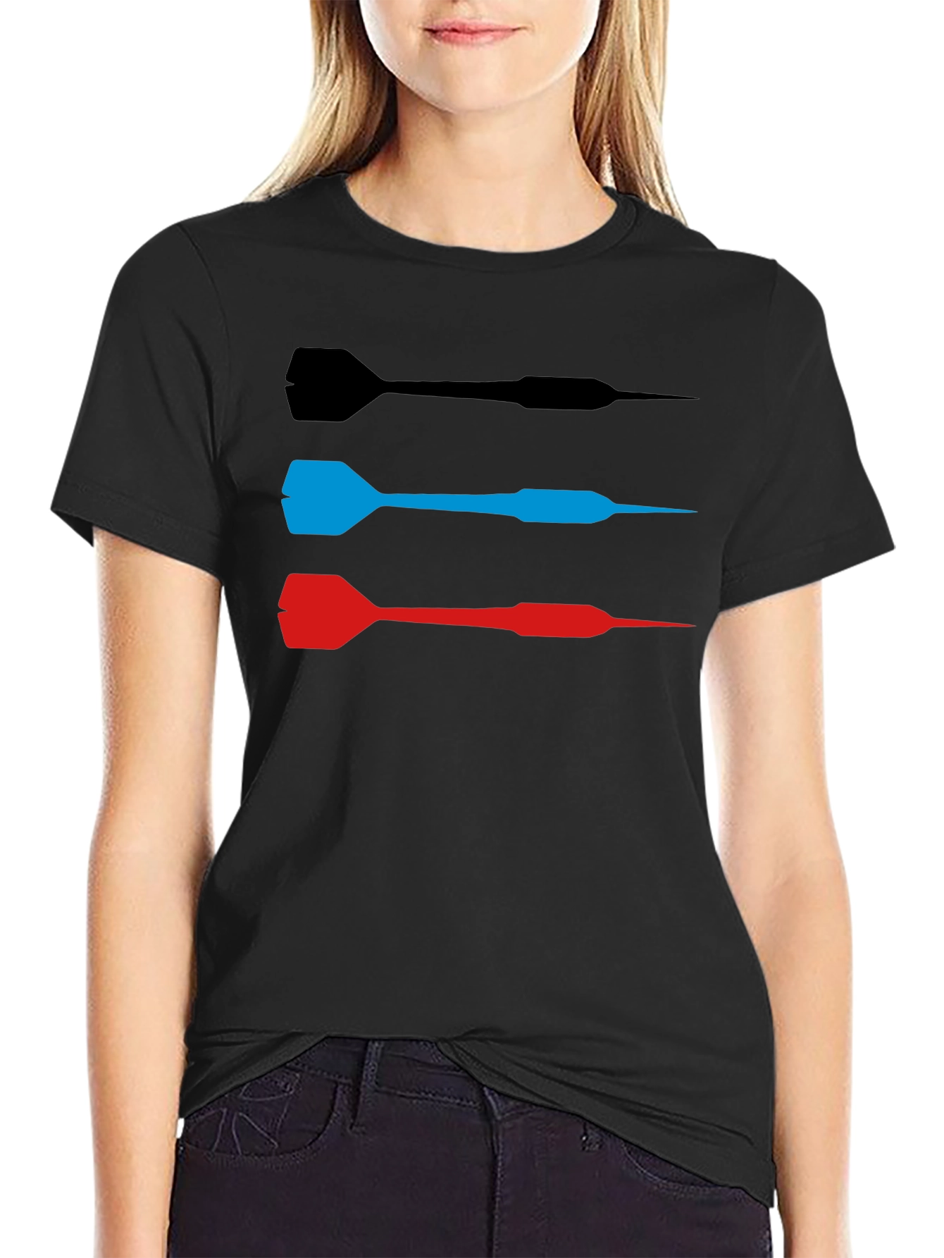 Dart Arrow T-Shirt - Black Tee with Dart Design