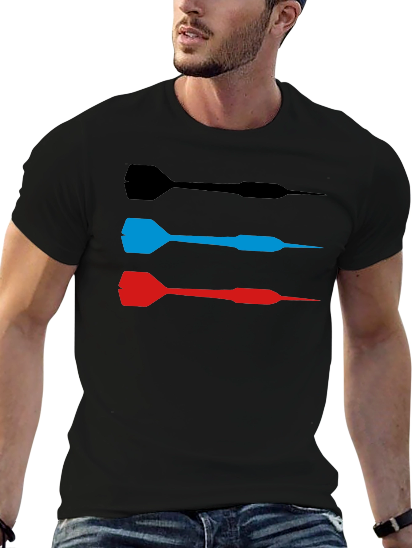 Dart Arrow T-Shirt - Black Tee with Dart Design