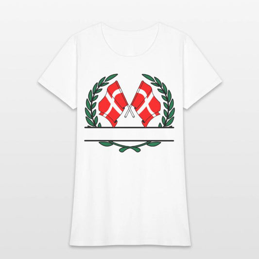 Flags Denmark laurel wreath banner