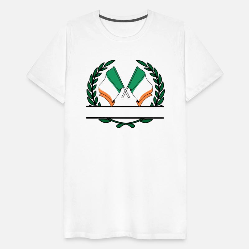 Flags Ireland laurel wreath banner