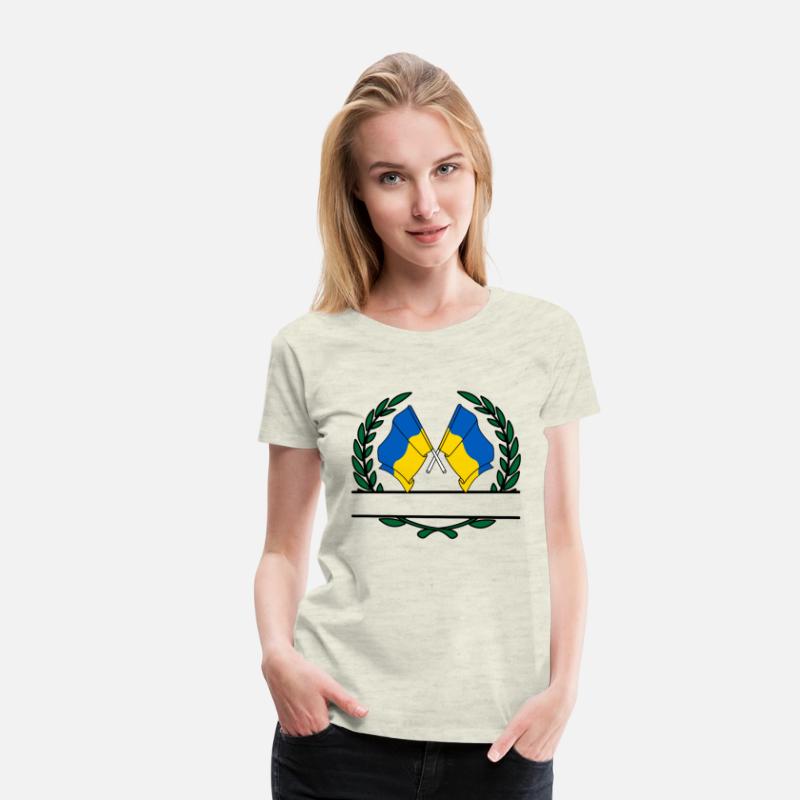 Flags Ukraine laurel wreath banner