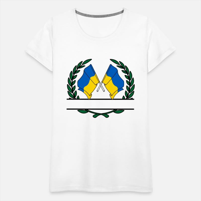 Flags Ukraine laurel wreath banner