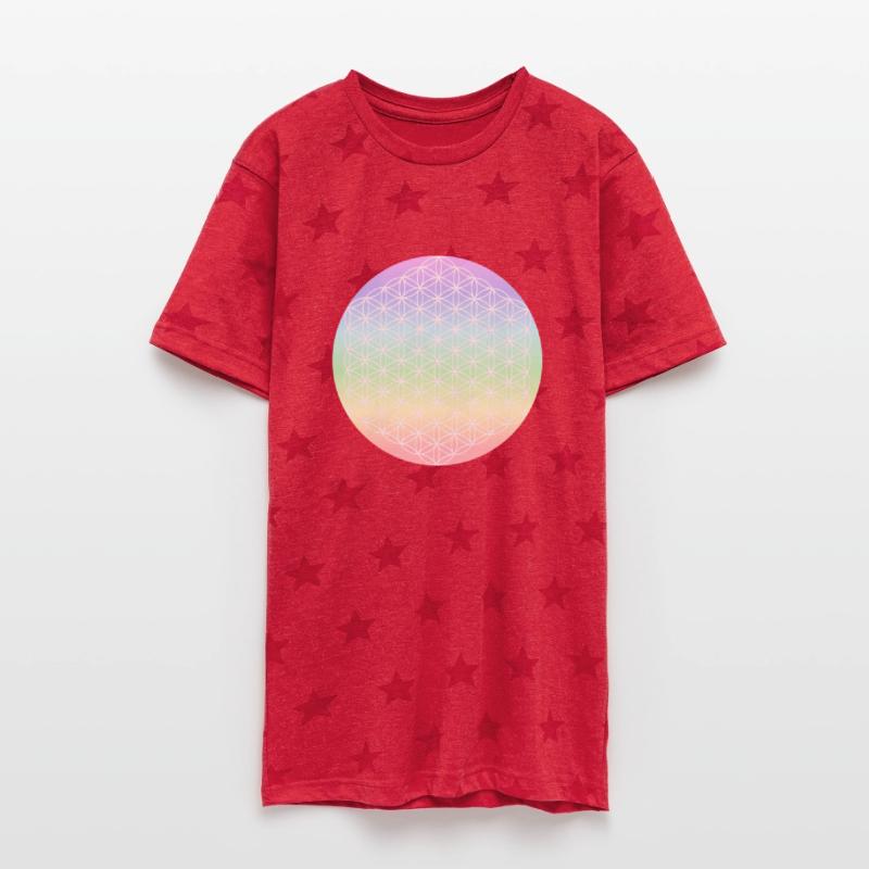 flower of life pastel rainbow energy mandala