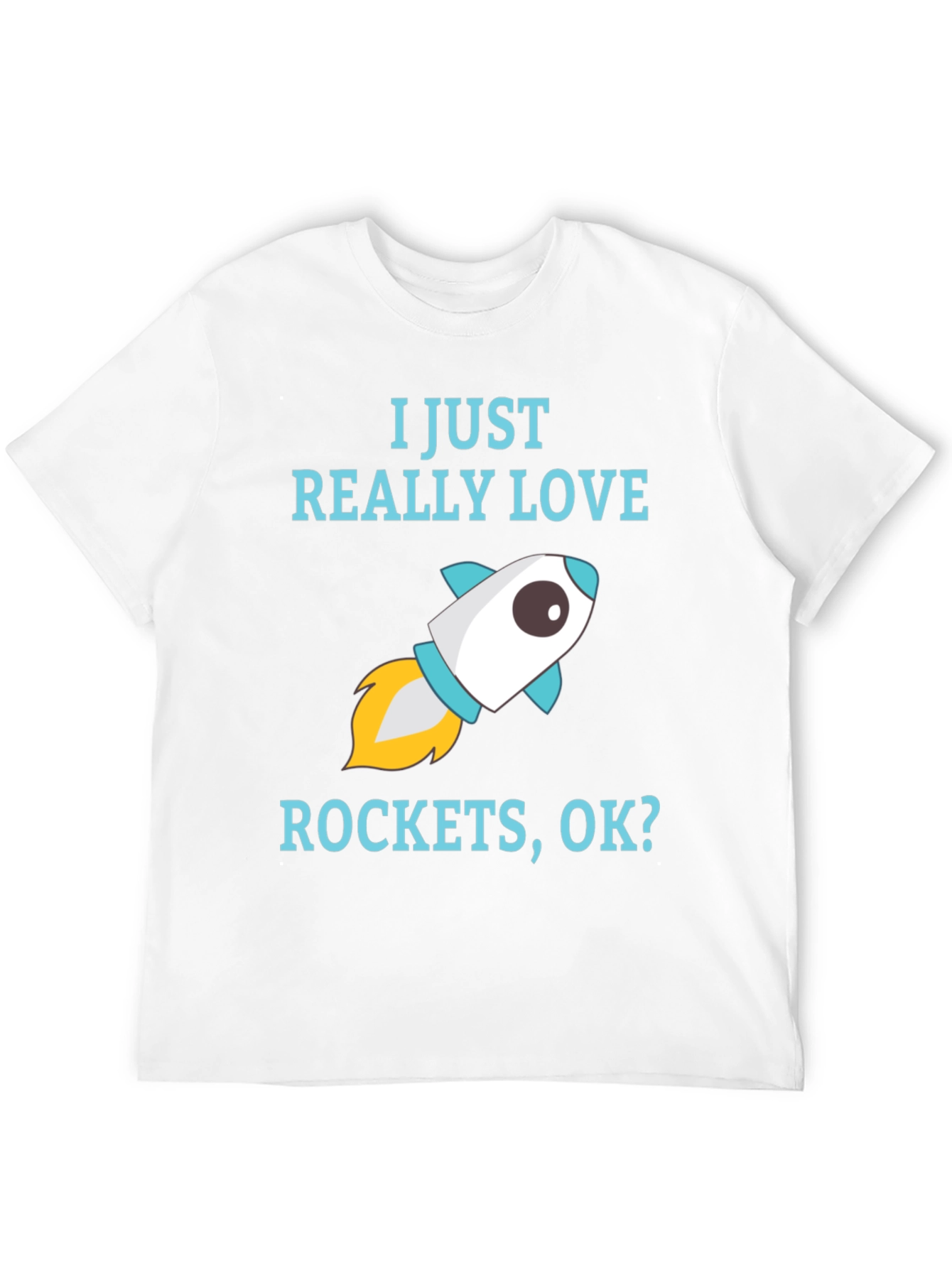 I Love Rockets Graphic Tee - Trendy Unisex Shirt