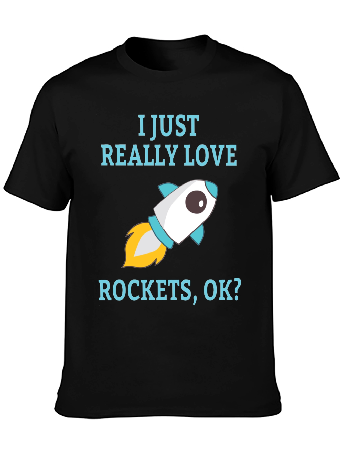 I Love Rockets Graphic Tee - Trendy Unisex Shirt