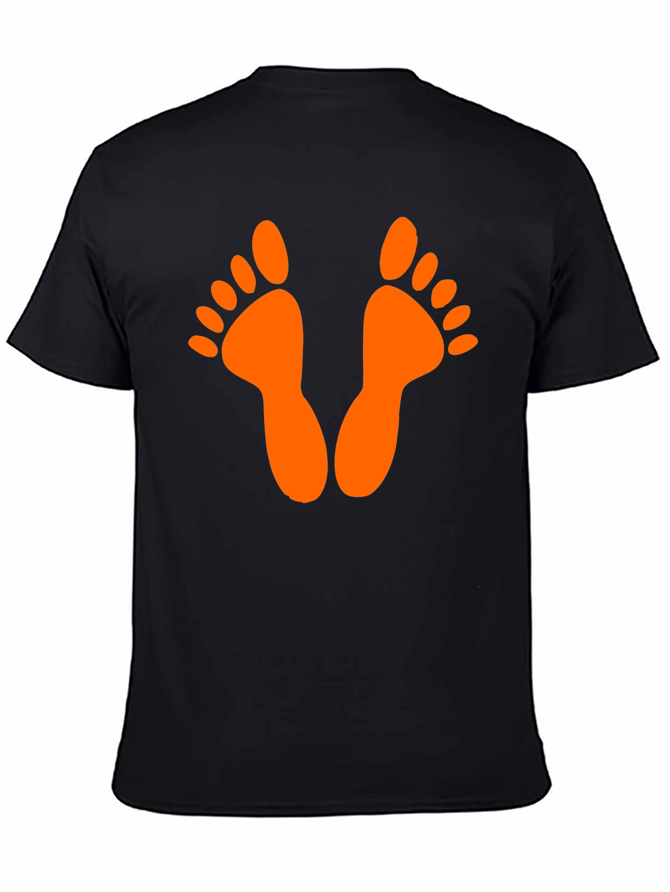 Fun Feet Graphic Tee - Black Cotton T-Shirt