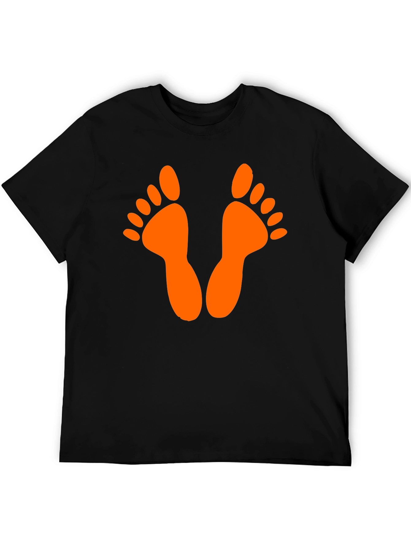 Fun Feet Graphic Tee - Black Cotton T-Shirt
