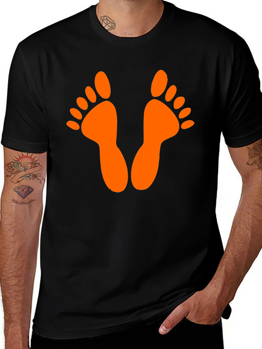 Fun Feet Graphic Tee - Black Cotton T-Shirt