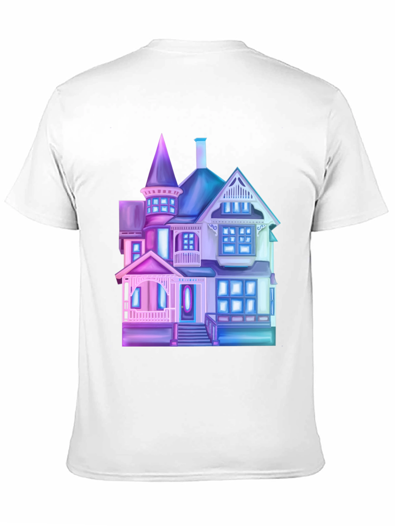 Neon Haunted House Graphic Tee