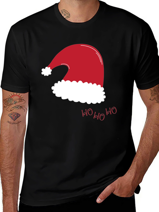 Festive Santa Hat T-Shirt - Holiday Cheer