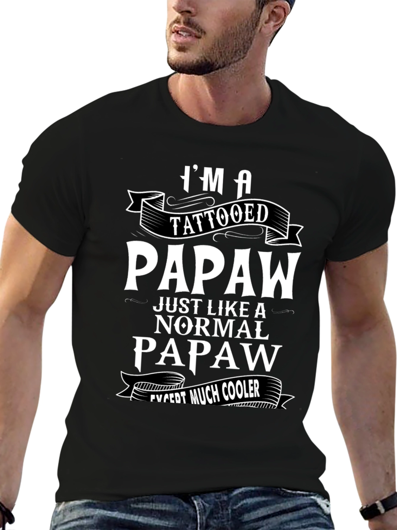 Tattooed Papaw Funny Graphic T-Shirt
