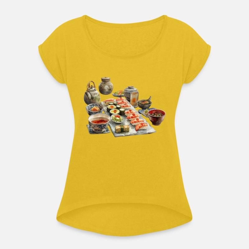 Food Papyrus Scroll Japanese Art Traditional