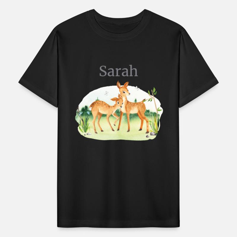 Forest Animal Deer Flowers Name Sarah