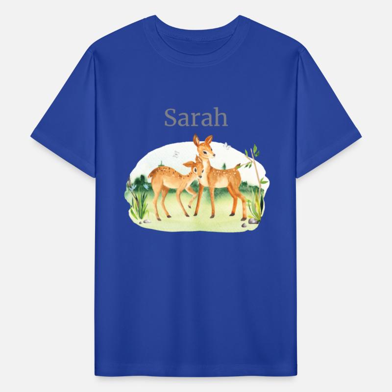 Forest Animal Deer Flowers Name Sarah
