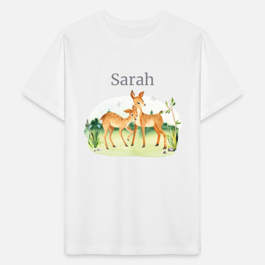 Forest Animal Deer Flowers Name Sarah