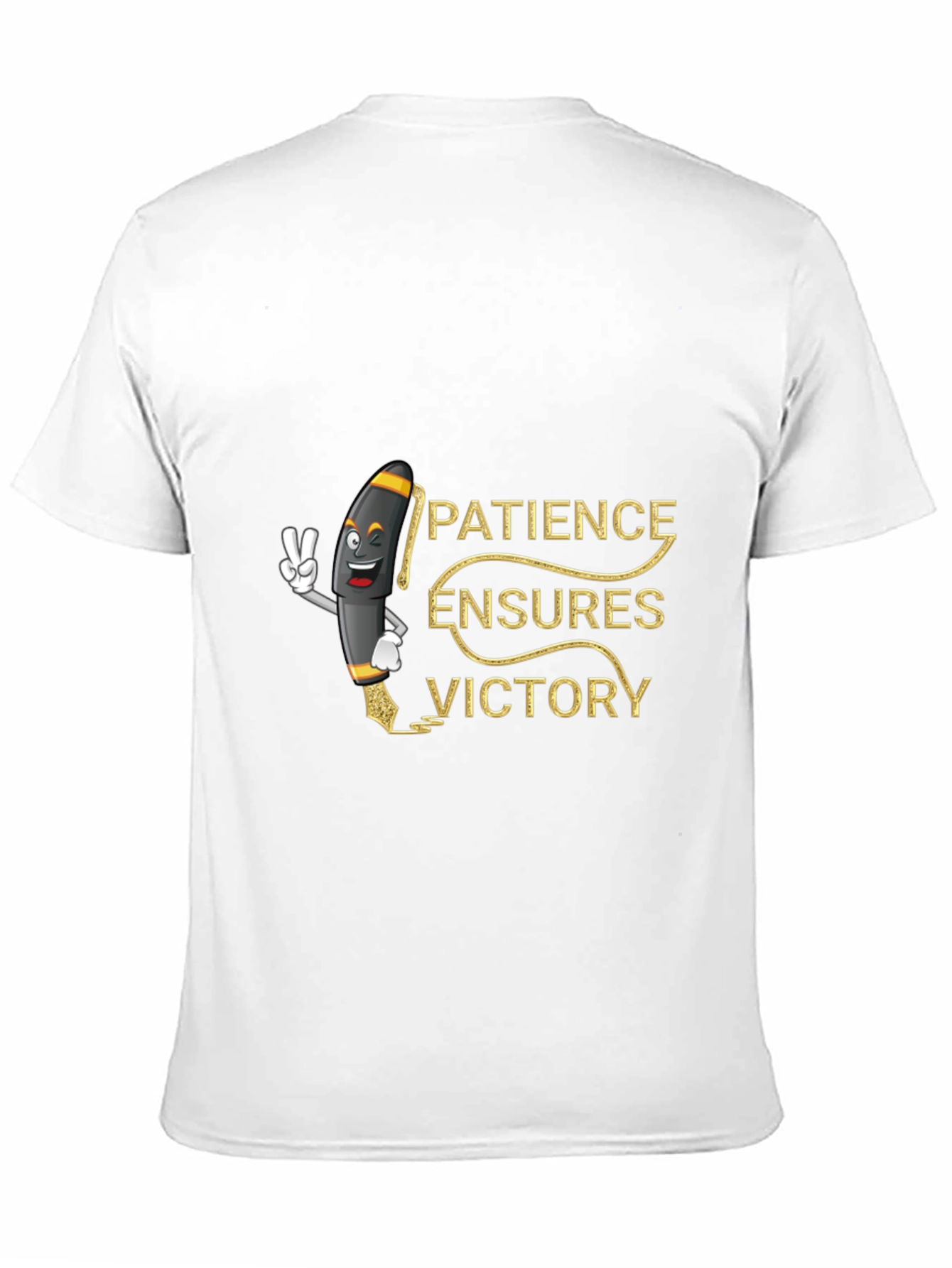Patience Ensures Victory Black Graphic Tee