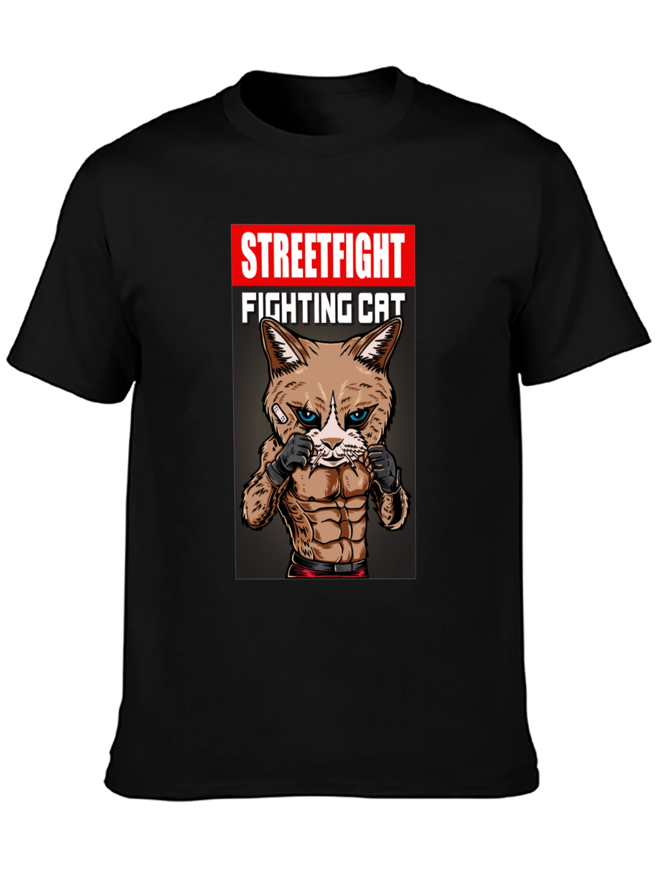 Streetfight Fighting Cat Graphic Tee