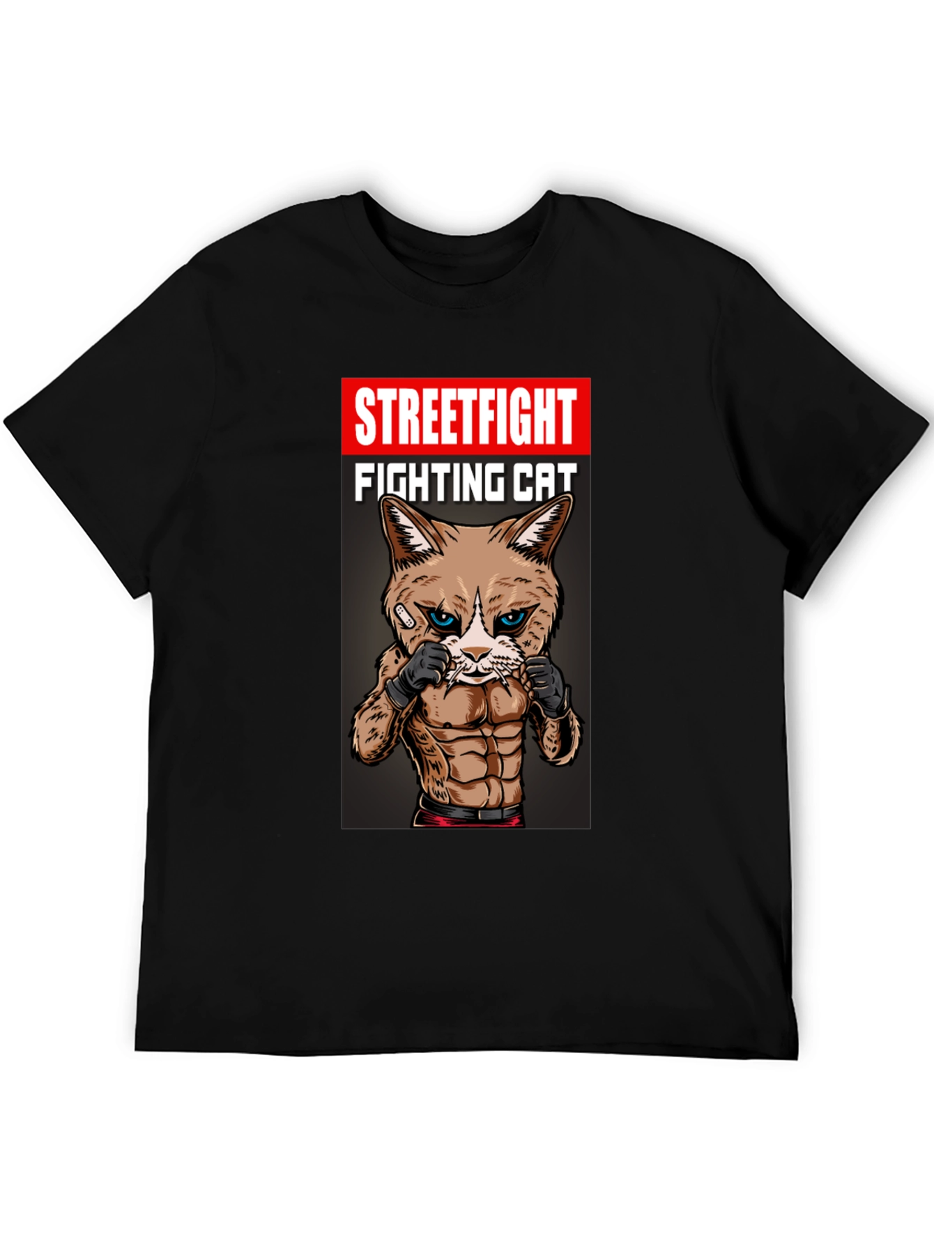 Streetfight Fighting Cat Graphic Tee