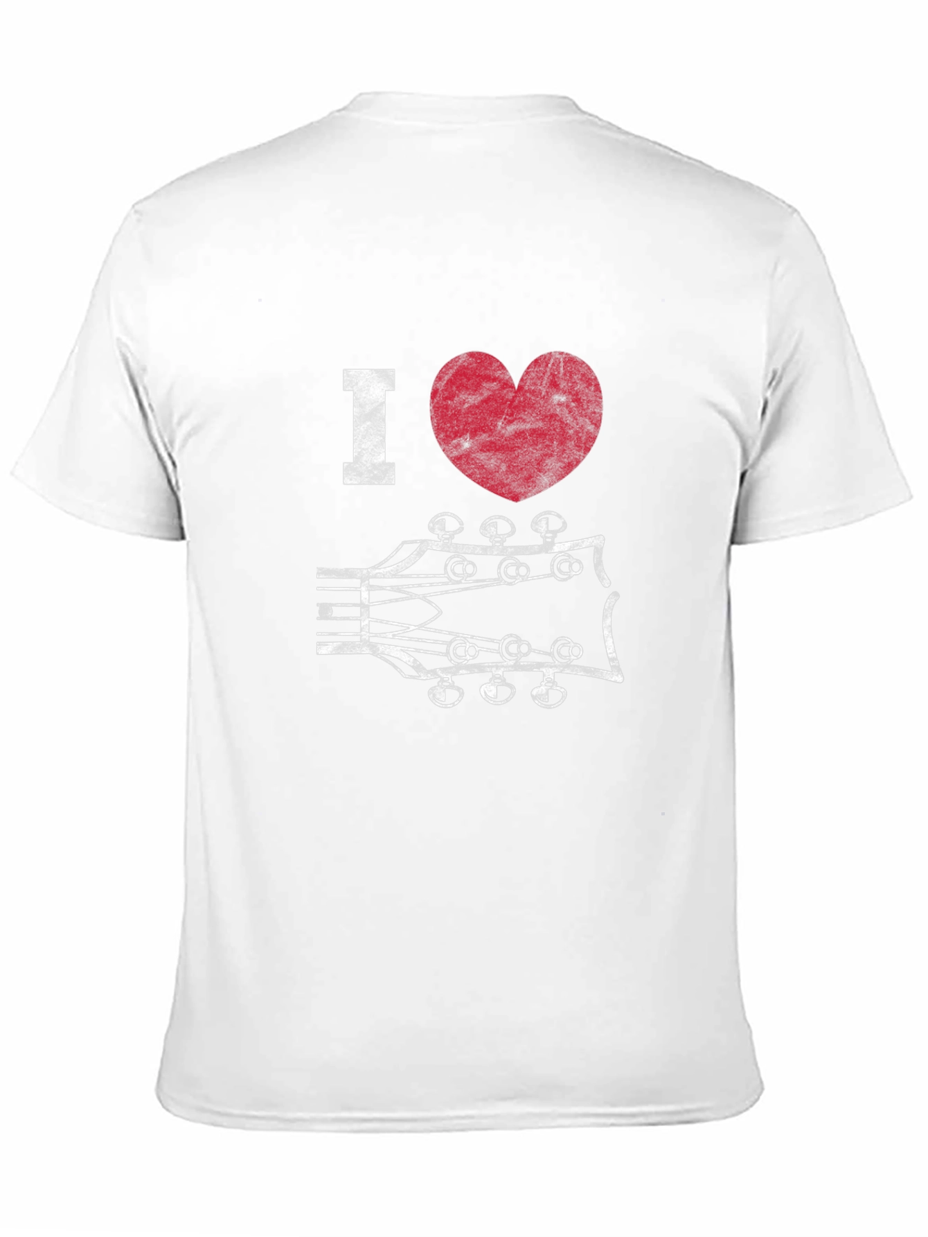 I Heart Guitar Headstock Graphic Tee