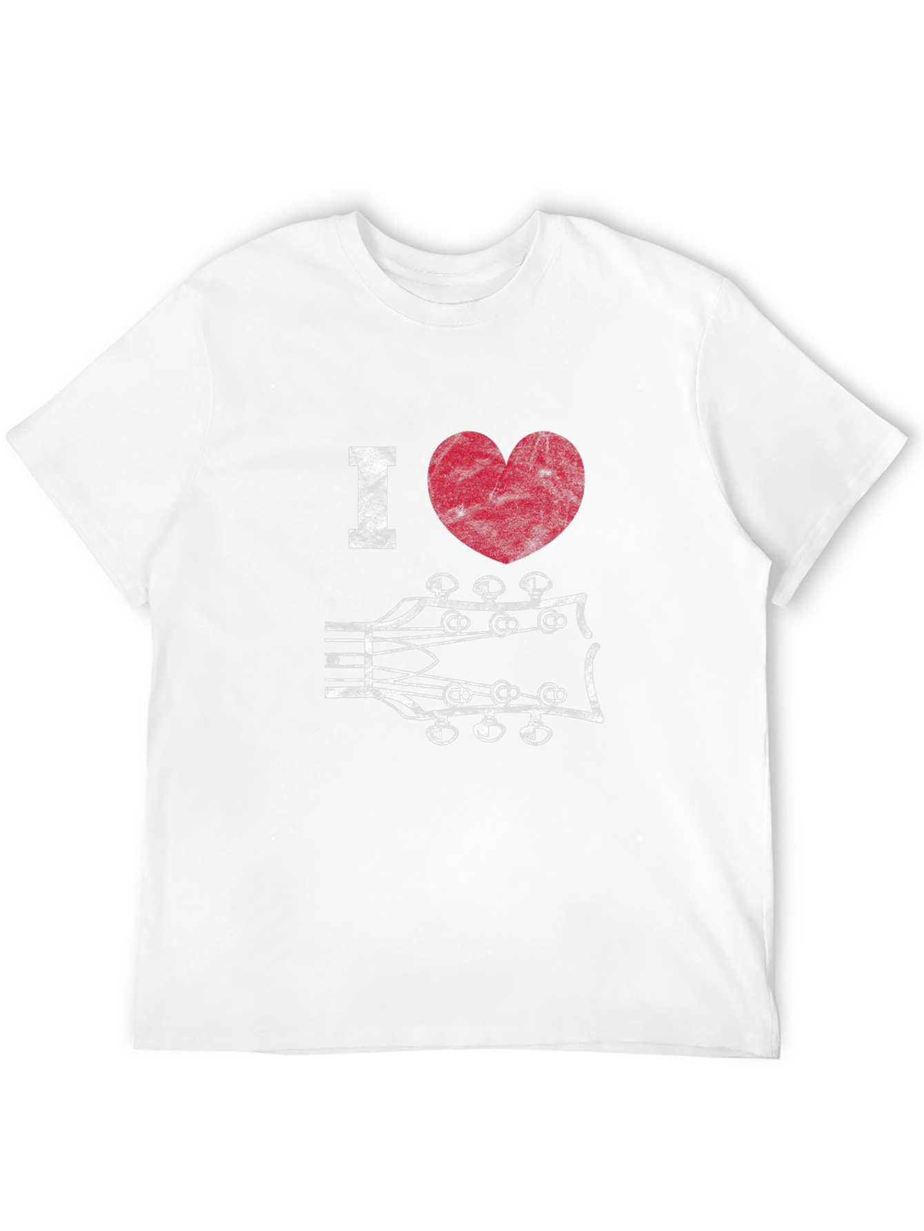 I Heart Guitar Headstock Graphic Tee