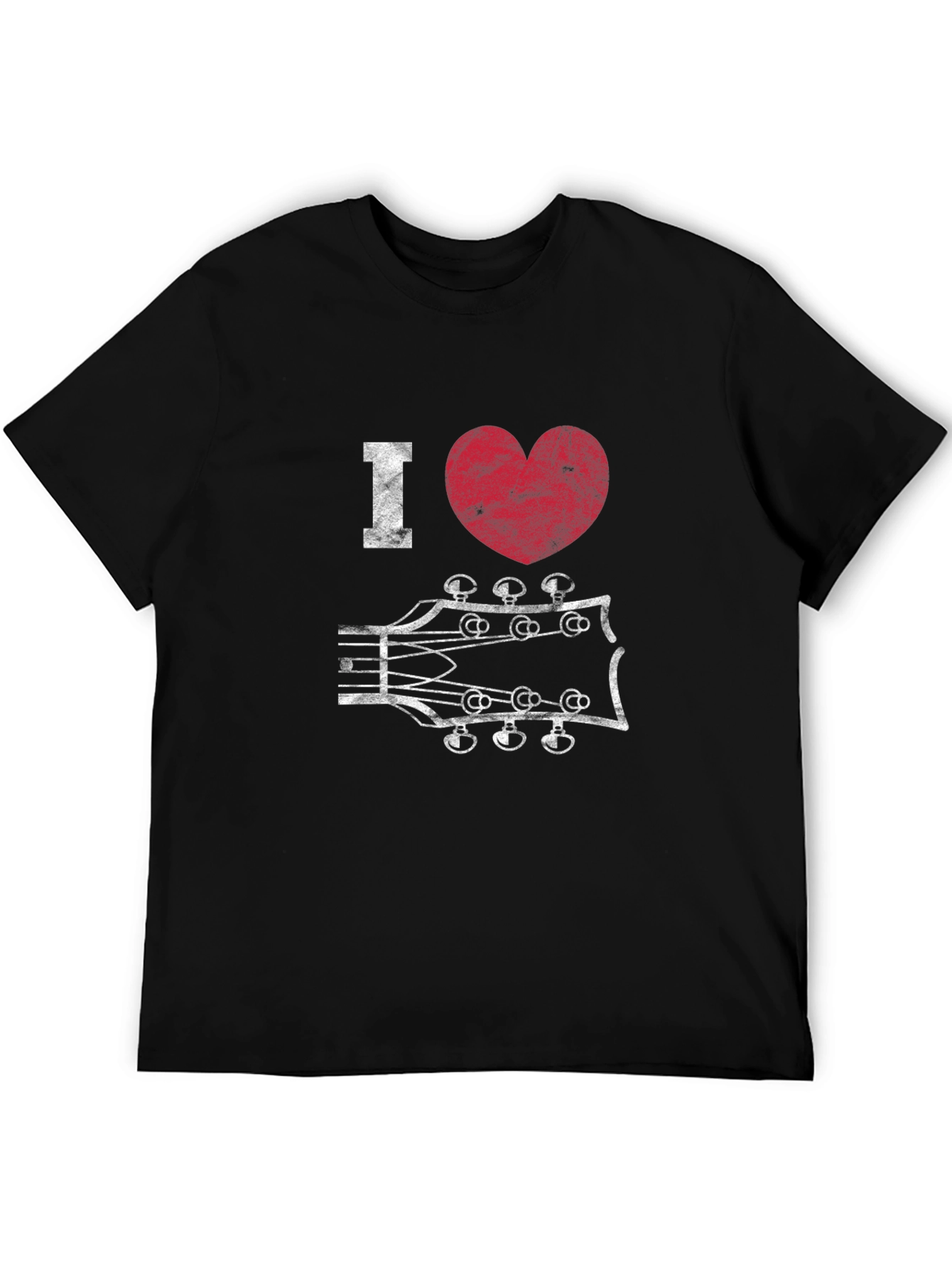 I Heart Guitar Headstock Graphic Tee