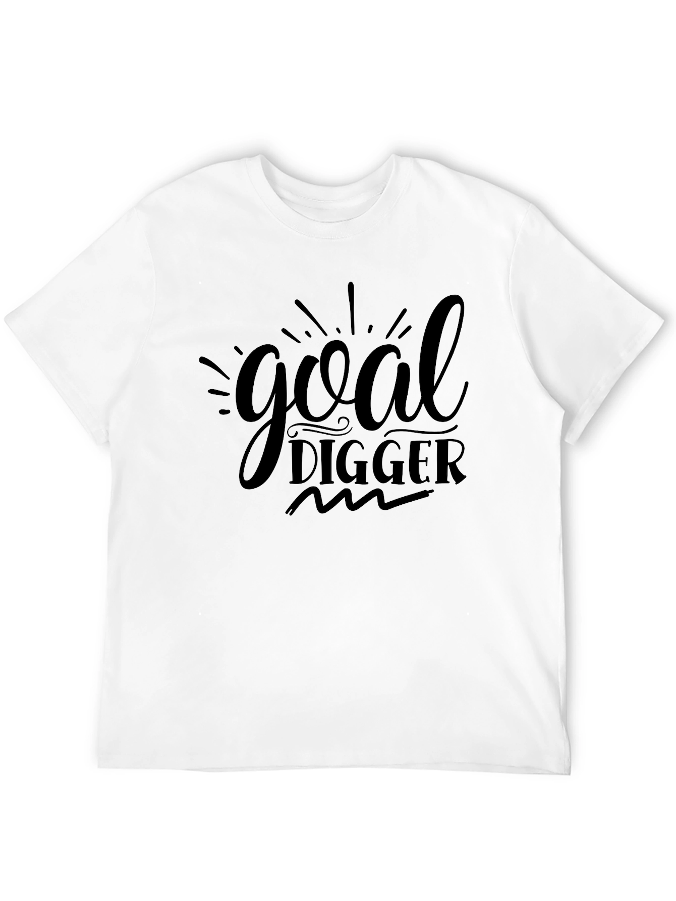 Goal Digger Graphic Tee - Motivational Black T-Shirt