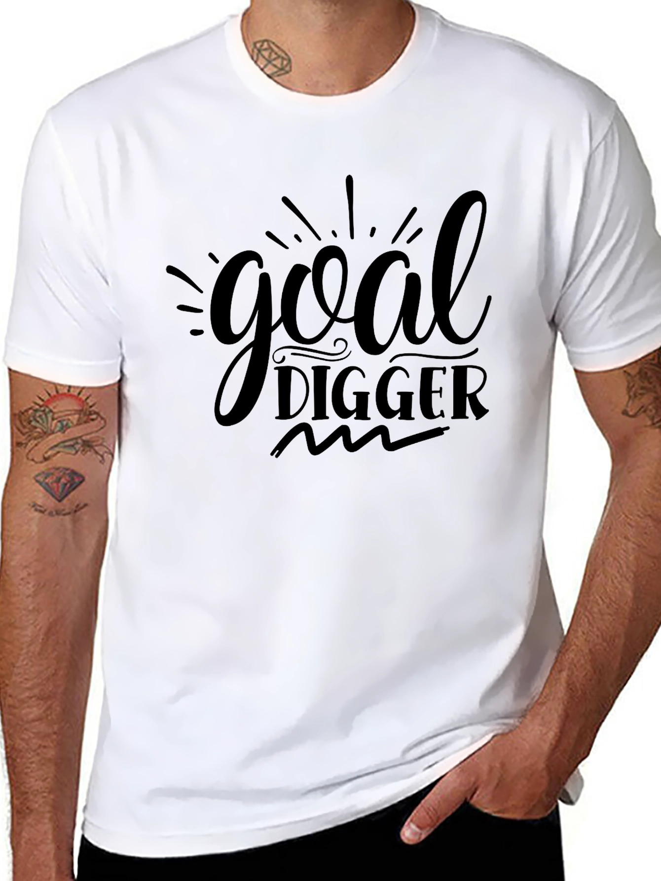 Goal Digger Graphic Tee - Motivational Black T-Shirt
