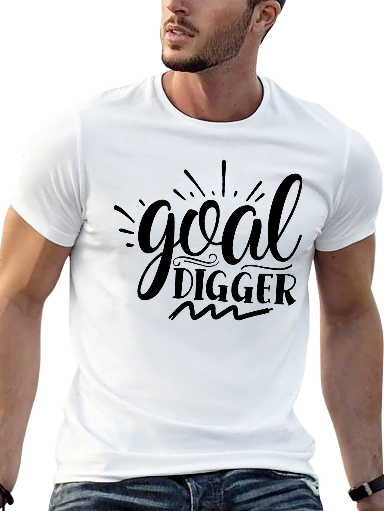 Goal Digger Graphic Tee - Motivational Black T-Shirt