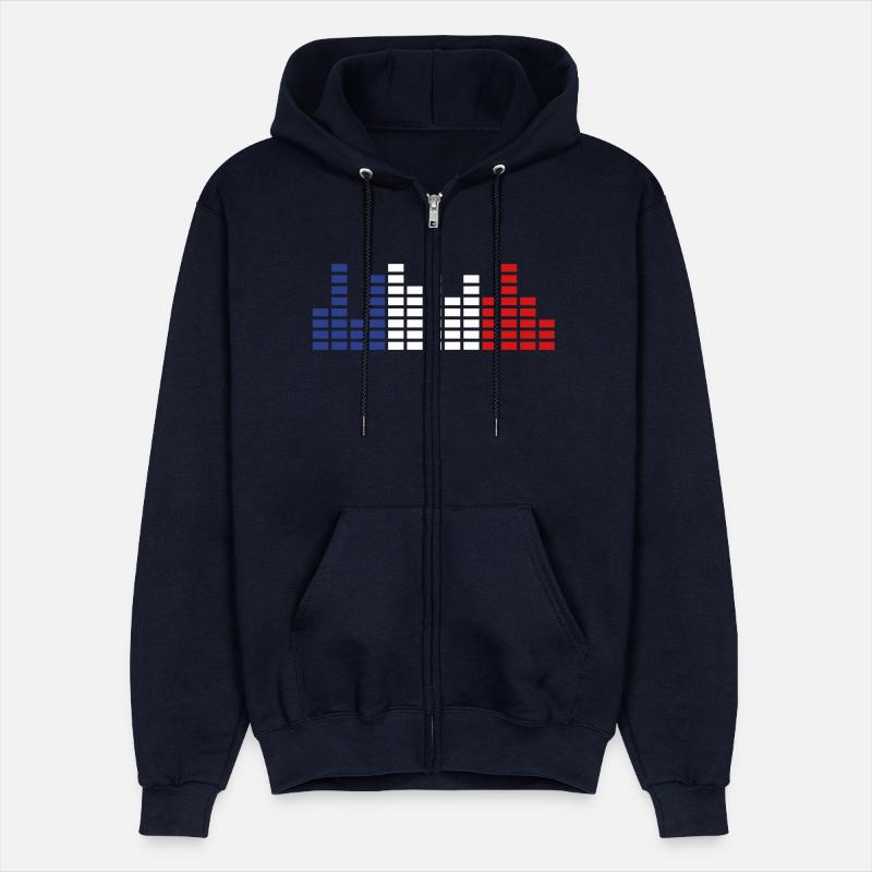 France Flag Colors Party DJ Wave Bars Mixer Music