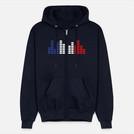 France Flag Colors Party DJ Wave Bars Mixer Music