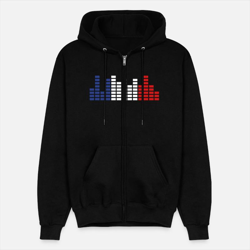 France Flag Colors Party DJ Wave Bars Mixer Music