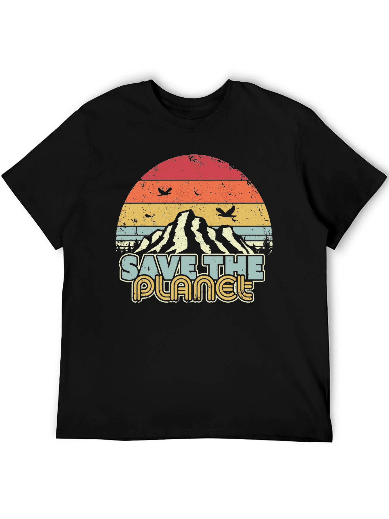 Retro Save the Planet Graphic T-Shirt