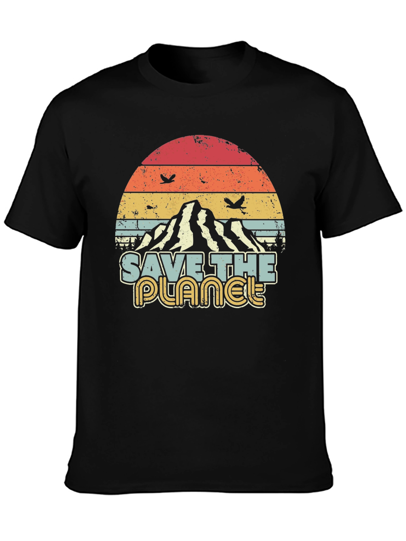 Retro Save the Planet Graphic T-Shirt