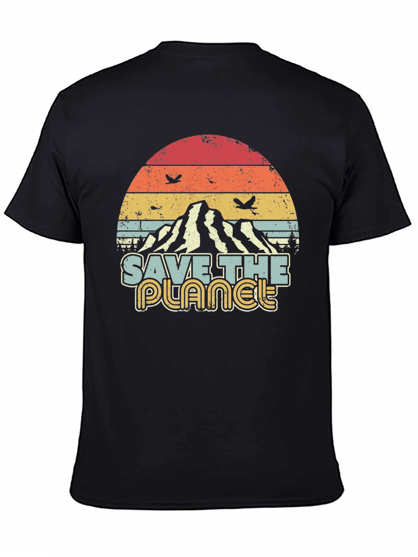 Retro Save the Planet Graphic T-Shirt
