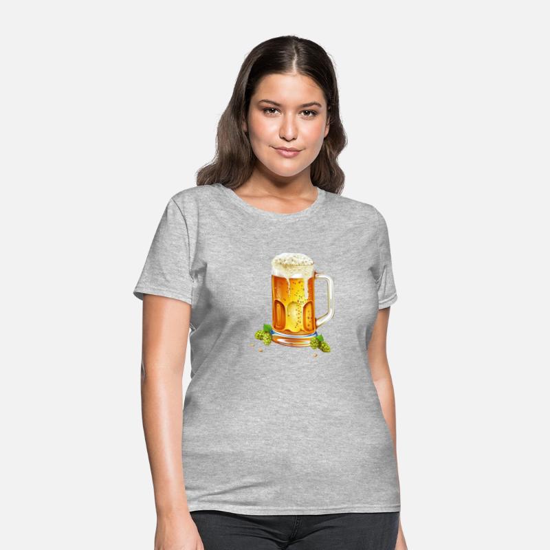 Frosty Mug of Beer with Hops and Barley