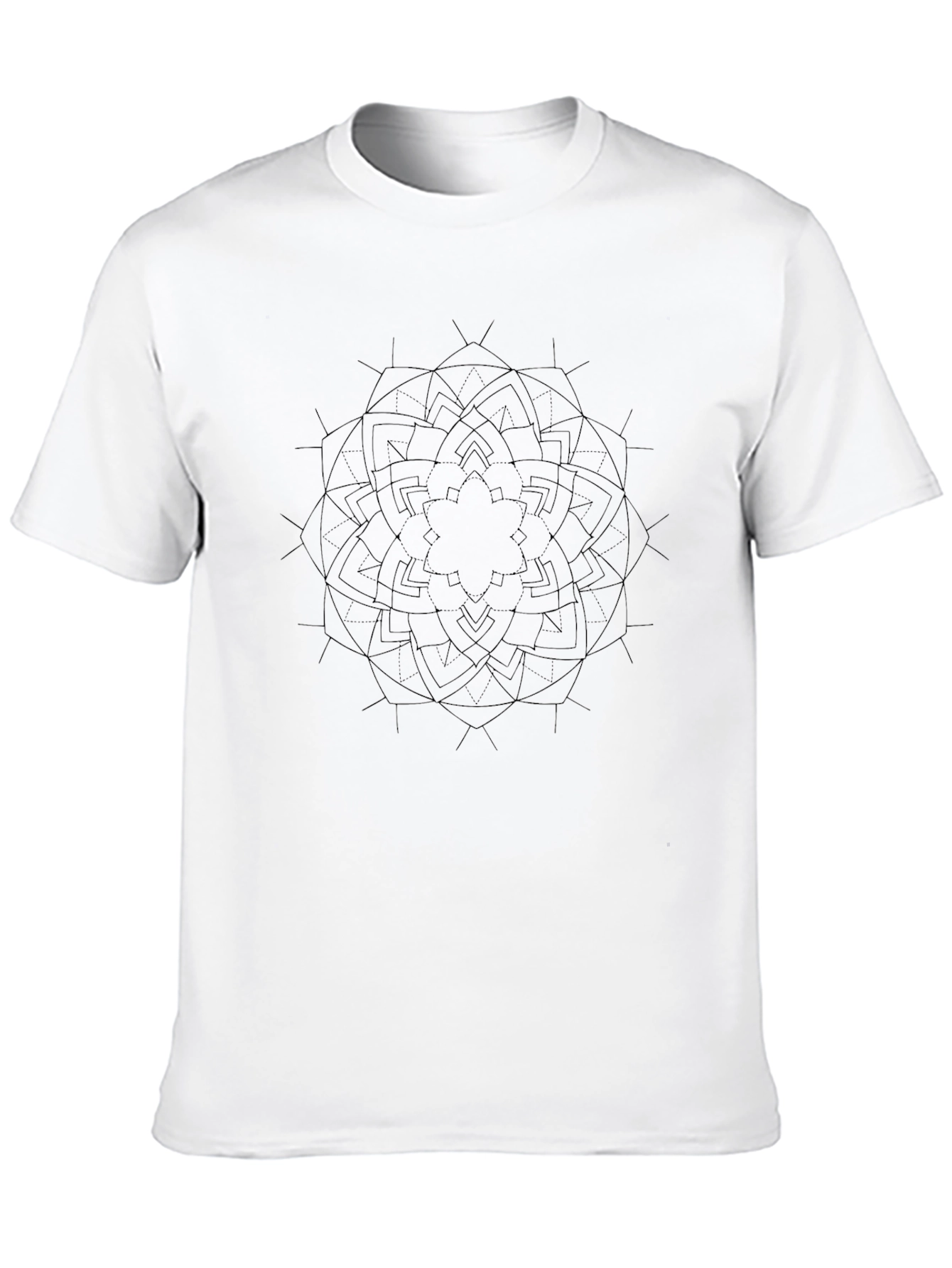 Geometric Mandala Tee - Black Graphic T-Shirt