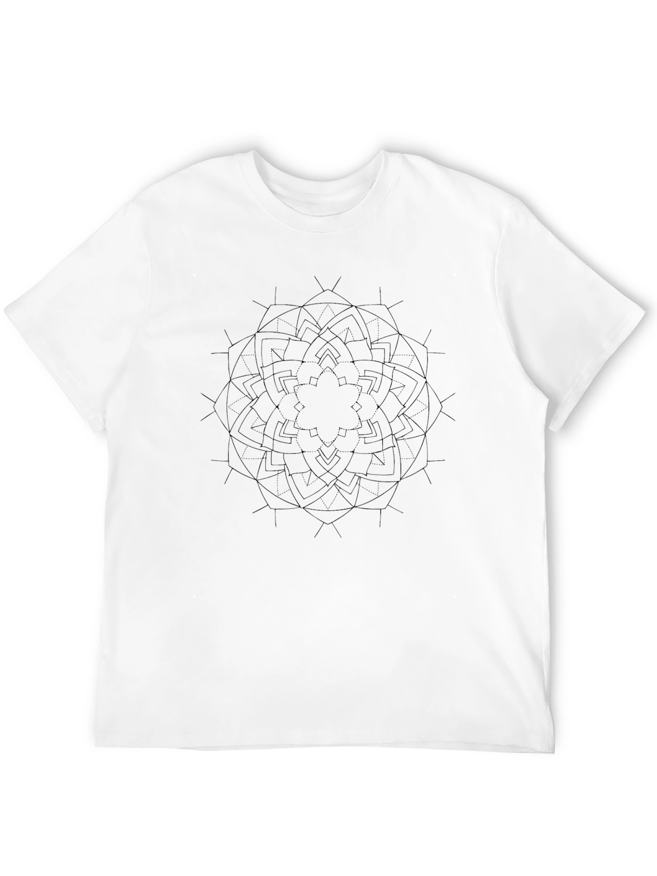 Geometric Mandala Tee - Black Graphic T-Shirt