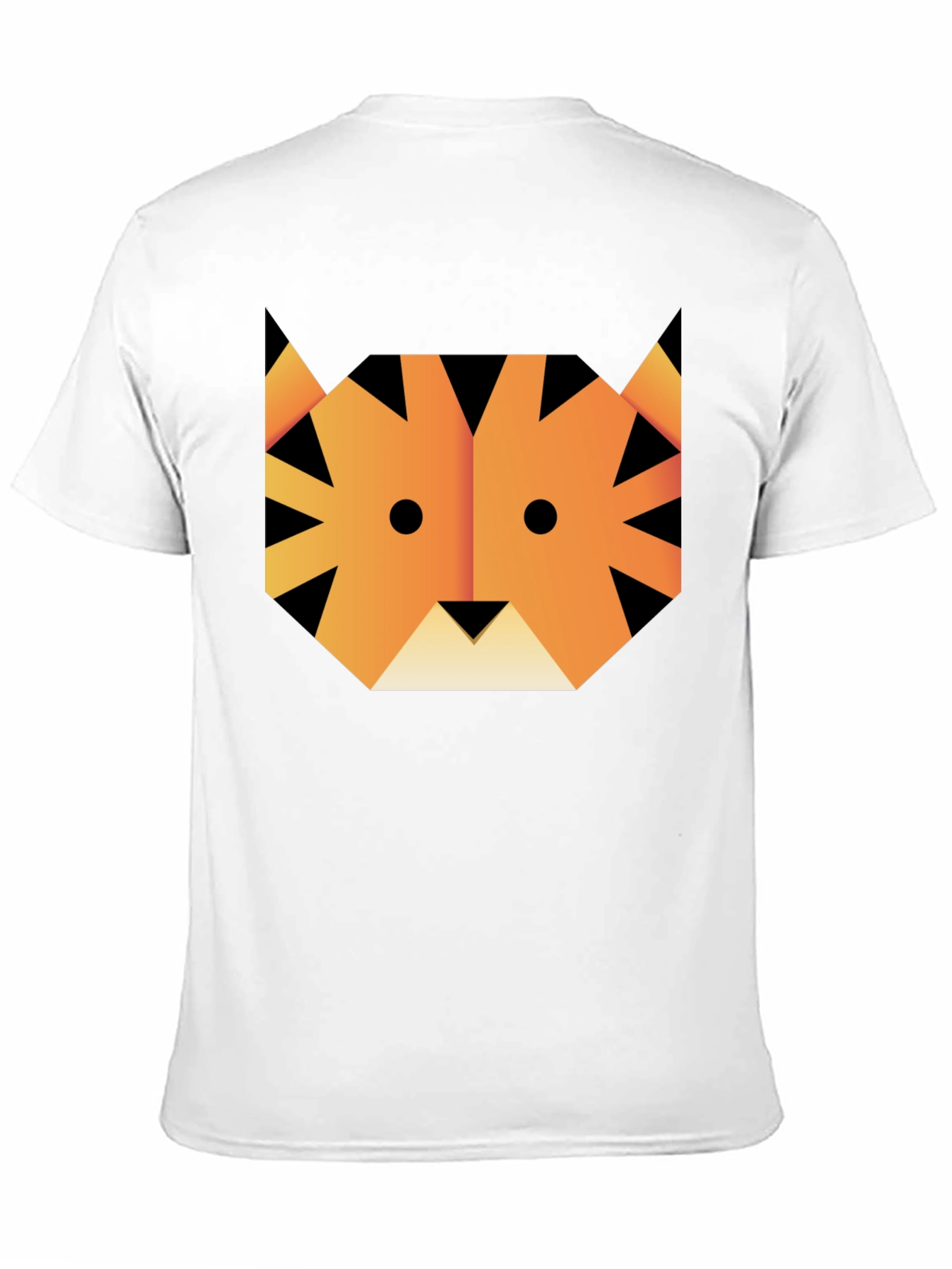 Geometric Tiger Graphic Tee - Unisex Black T-Shirt