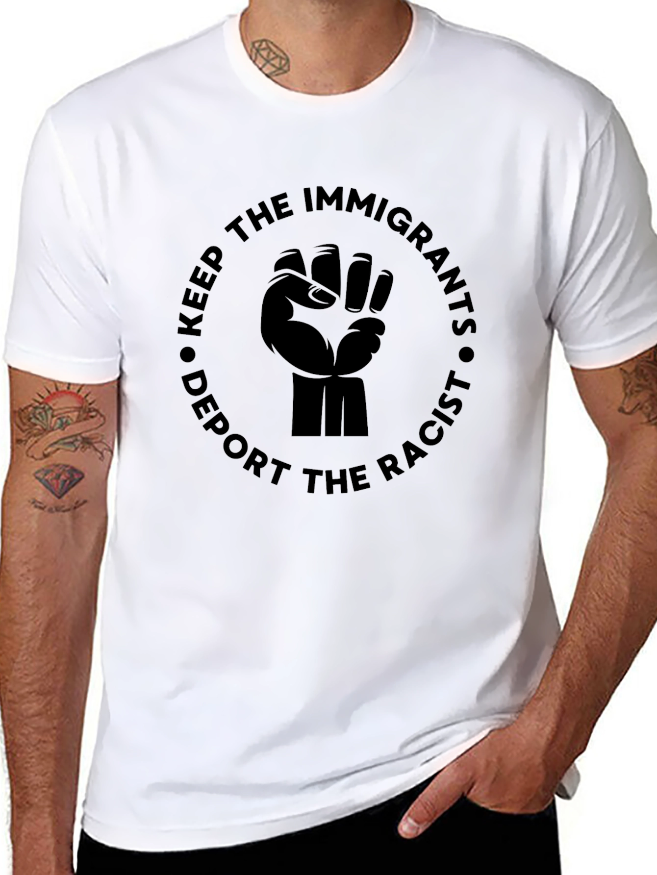Keep Immigrants Deport Racists T-Shirt