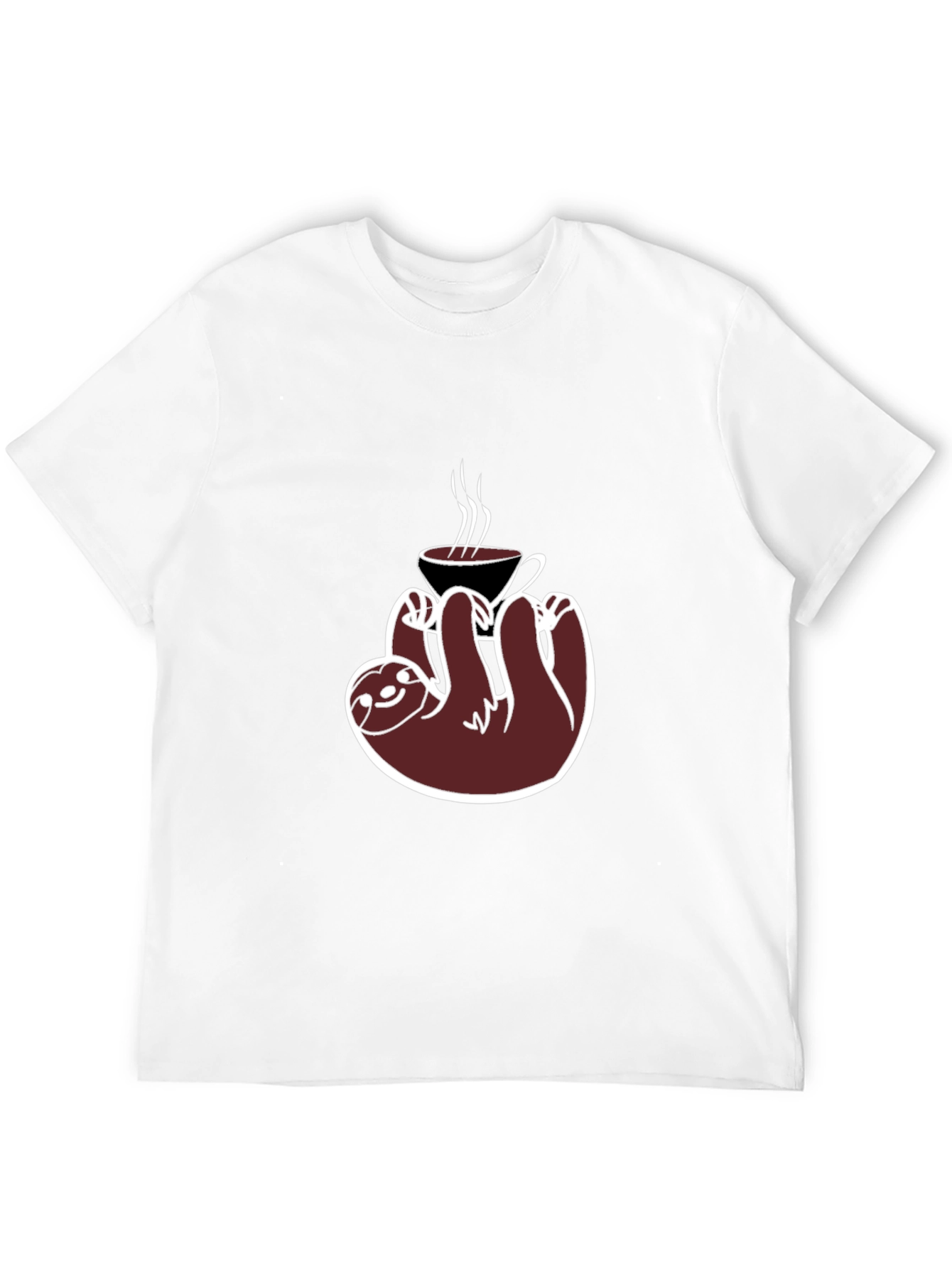 Coffee Sloth Graphic Tee - Relaxed Fit
