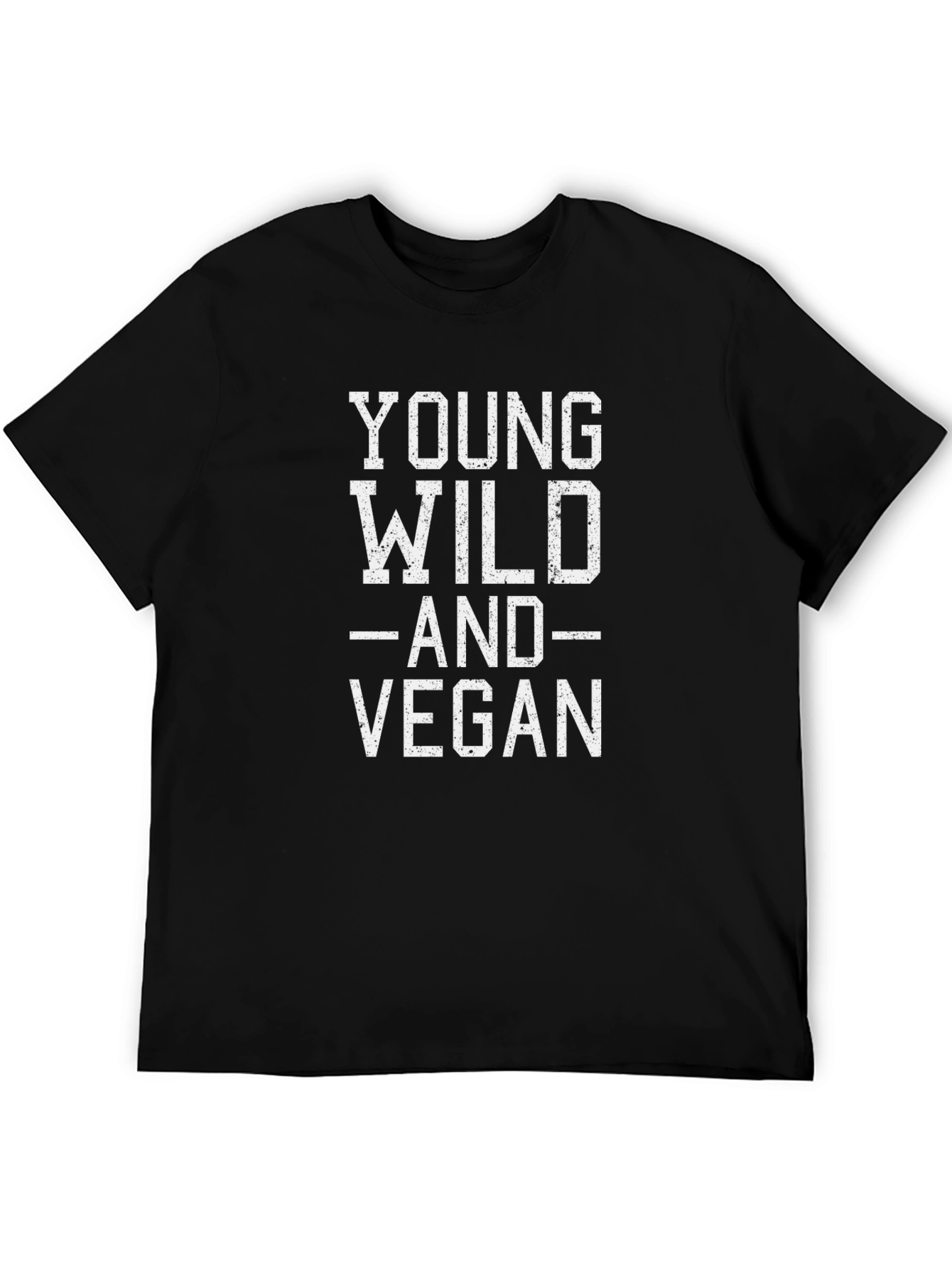 Young Wild and Vegan Graphic Tee - Black