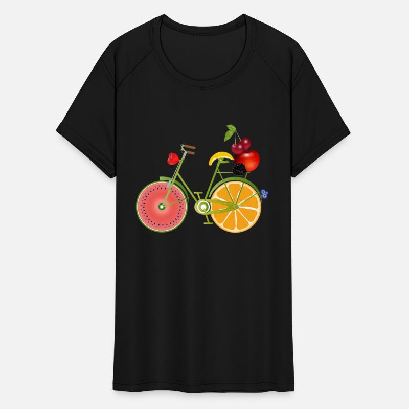 funny green bike decorated fruity