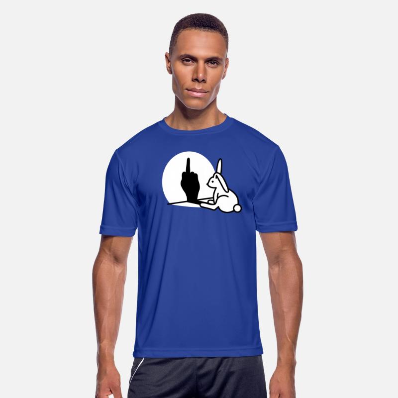 Funny rabbit shadow hand middle finger fuck off