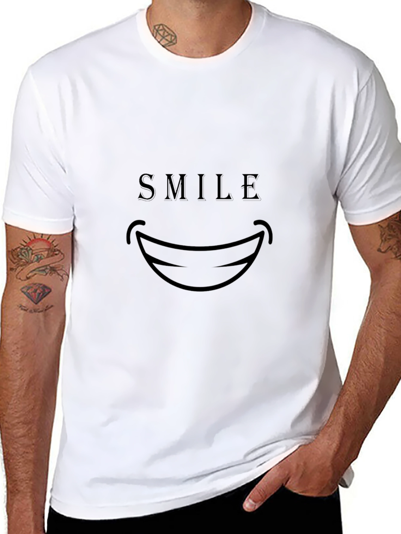Smile Graphic Black T-Shirt
