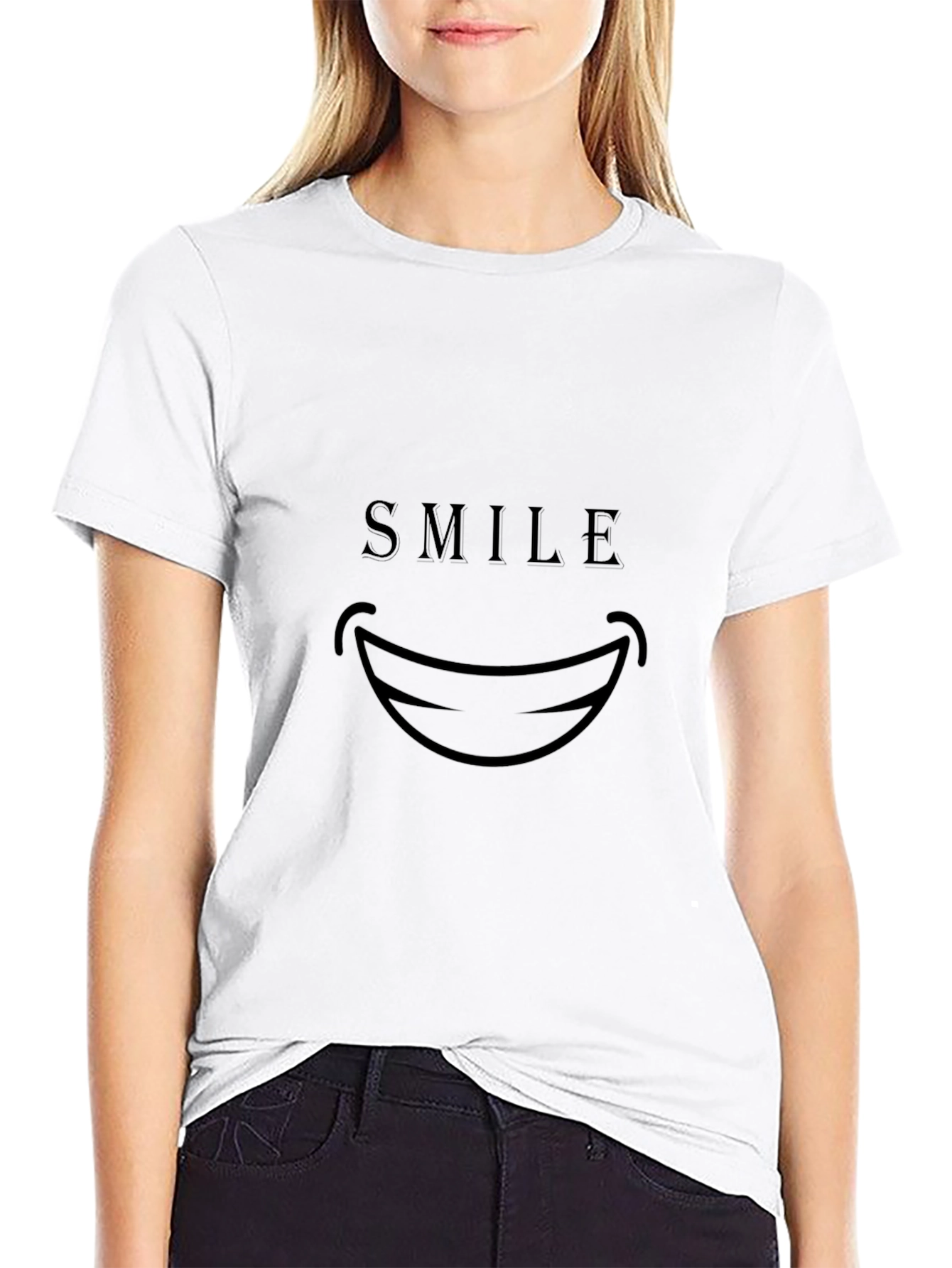 Smile Graphic Black T-Shirt