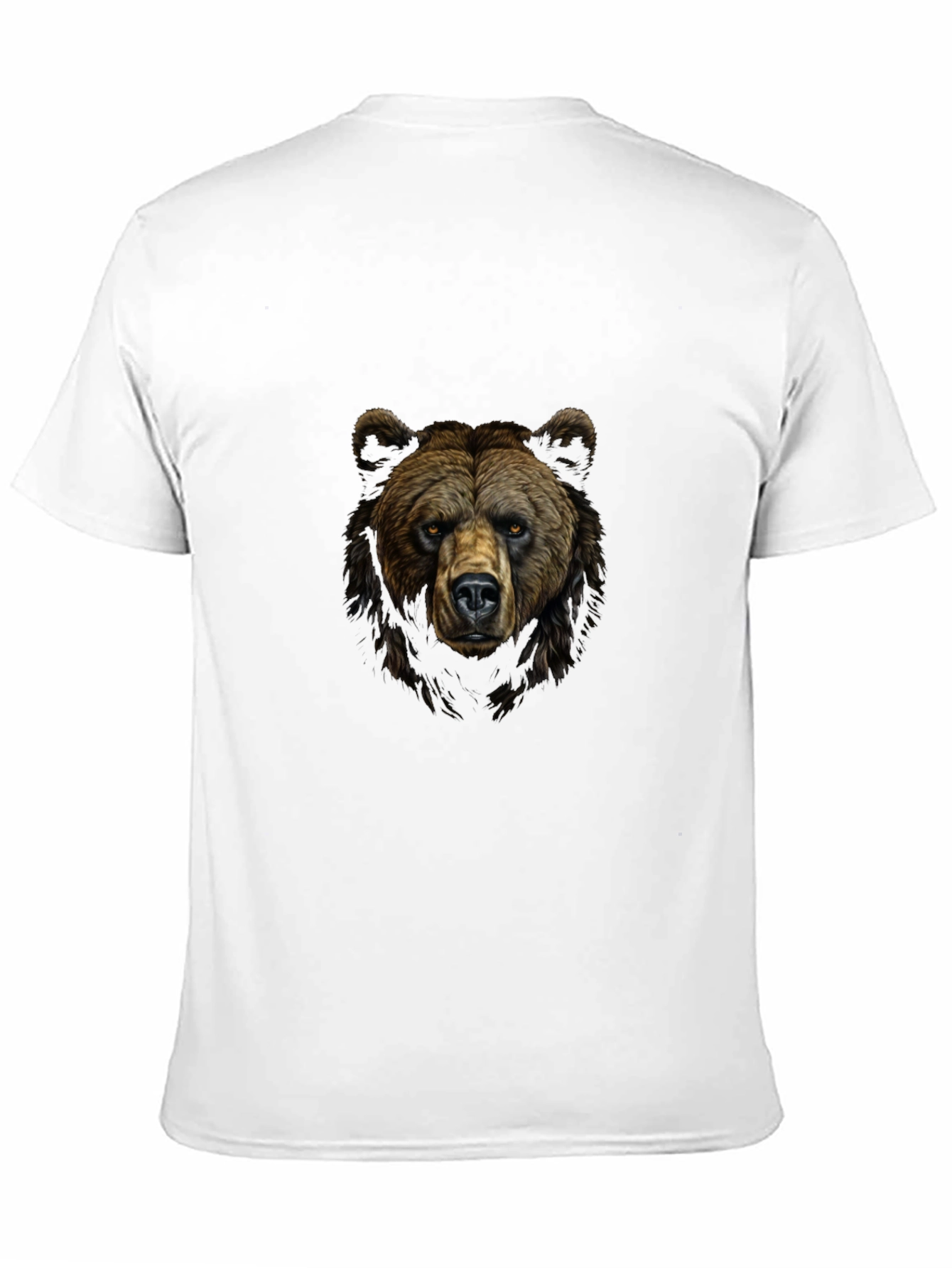 Grizzly Bear Graphic Print Black T-Shirt
